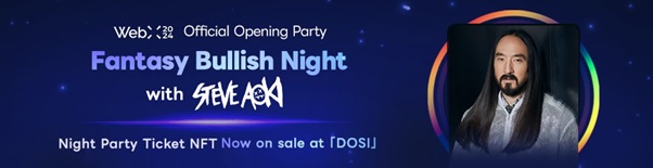 Well known DJ Steve Aoki will participate in the opening party to Kick-off WebX 2024