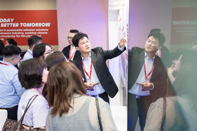 Henkel hospitality suite showcasing solutions at SEMICON Taiwan 2024