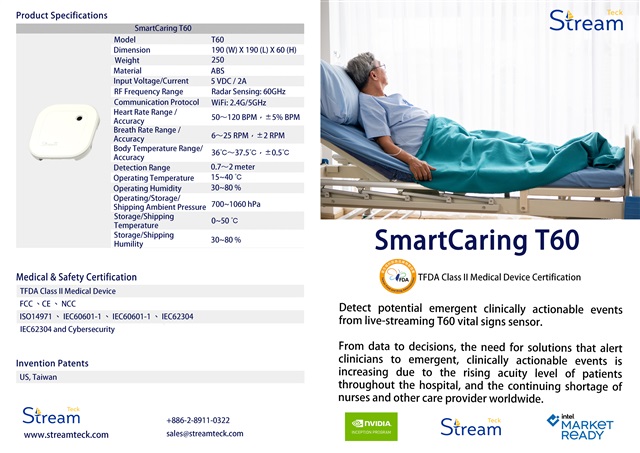 StreamTeck's SmartCaring T60 Intelligent Remote Care System