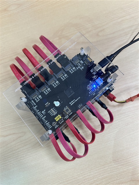 JMS591 multi-bay hardware RAID solution