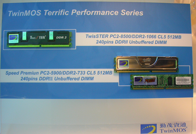 TwinMOS PC2-8500 DDR-1066 (512MB) module