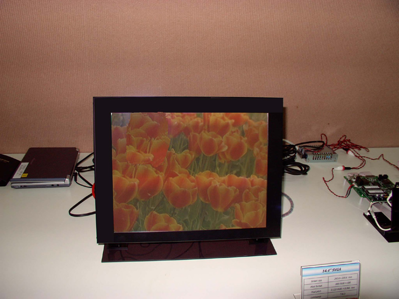 Futaba 14.4-inch Spindt-FED display at FPD Taiwan 2005 (Jun 08-Jun 10) seminar