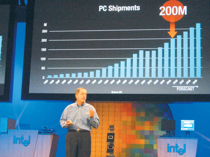 Otellini: PC shipments to hit 200 million units in 2005