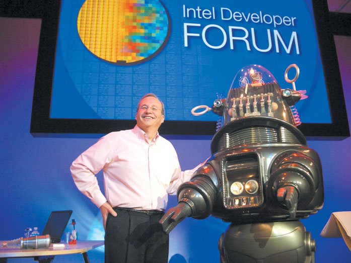 Intel is introducing a robot with voice-recognition chip embedded in at IDF