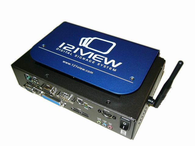 1-2-1View ships wireless digital signage media player based on IPTV technology