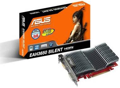 Asustek EAH3650 SILENT/HTDI/1G graphics card<br>