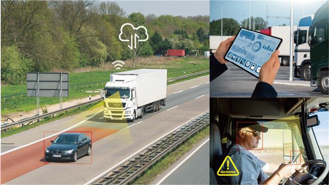 The connected AI dashcam consists ADAS and DMS with event notification real-time.