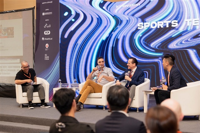 At the panel on sports tech
